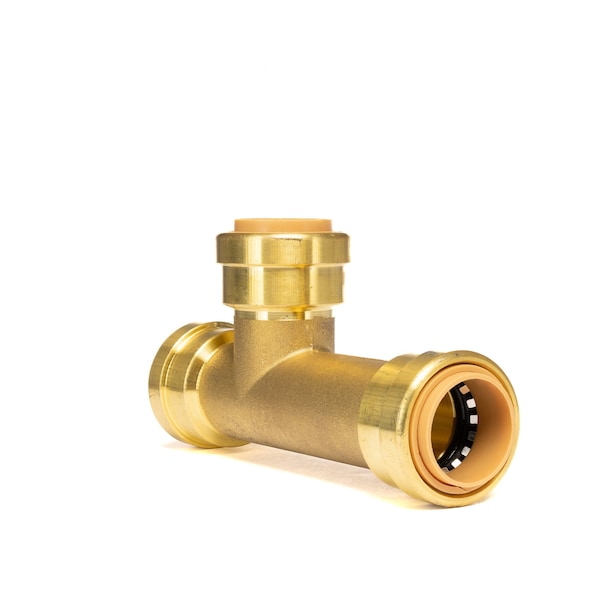 Quickfitting 3/4in Push-to-Connect x 3/4in Push-to-Connect x 3/4in Push-to-Connect Brass Slip Tee Fitting LF8247R - main